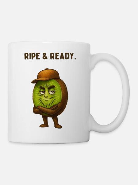 Kiwi Held: Reif & Bereit - Tasse - Weiß