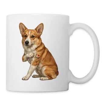 Corgi Love Dad Heart Tattoo - Mug - white - Right