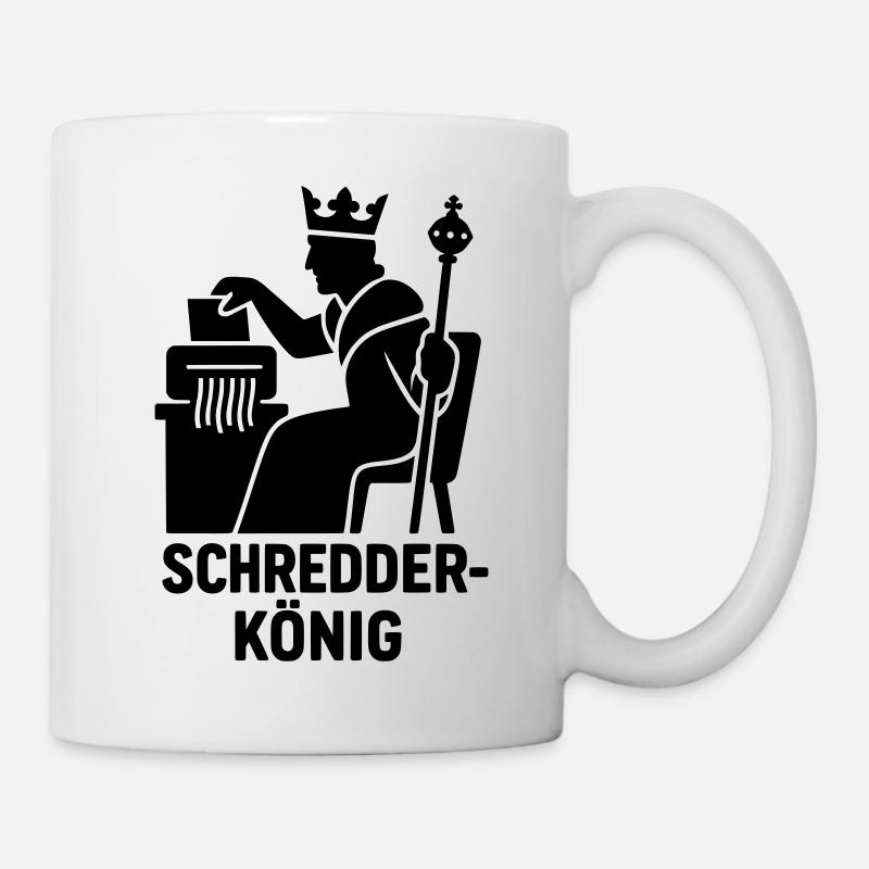 schredder könig - Tasse - Weiß