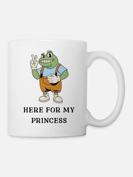 Frosch Peace-Latzhose - Tasse - Weiß