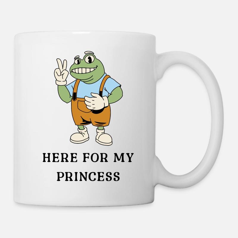 Frosch Peace-Latzhose - Tasse - Weiß