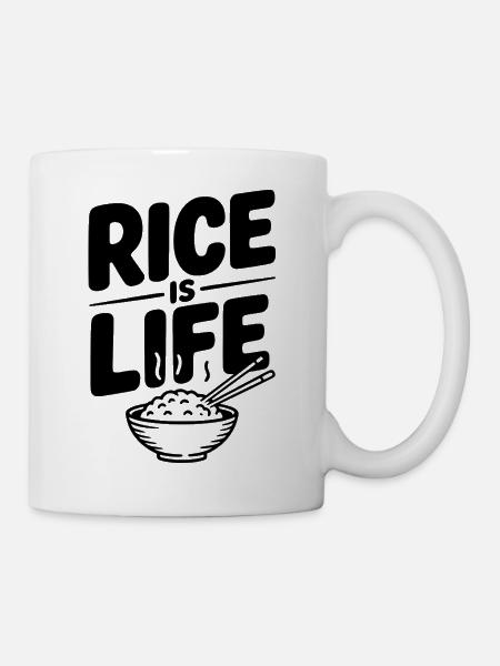 Reis ist Leben - Tasse - Weiß