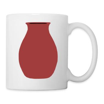 Terrakotta-Vasen-Silhouette - Tasse - Weiß - Rechts