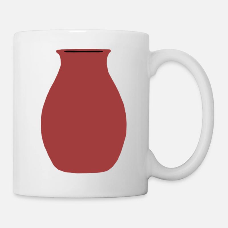 Silhouette de vase en terre cuite - Mug blanc - blanc