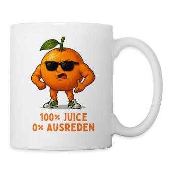 Sonnenorange mit Stil – 100% Juice - Tasse - Weiß - Rechts