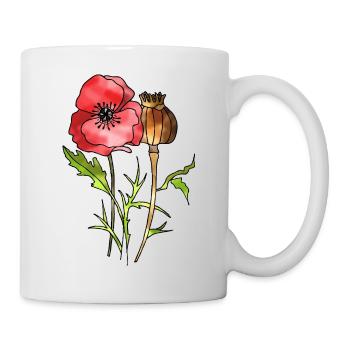 Fleur - Mug blanc - blanc - Droite