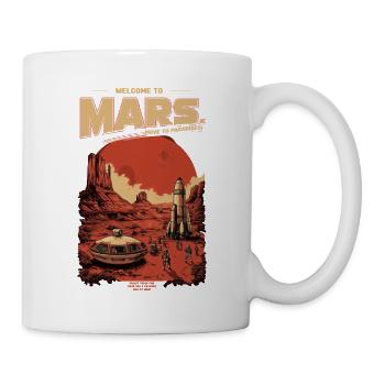 Mars Retroabenteuer: Pionierstation - Tasse - Weiß - Rechts