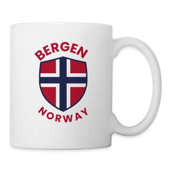 Bergen Norway Shield Emblem - Mug - white - Right