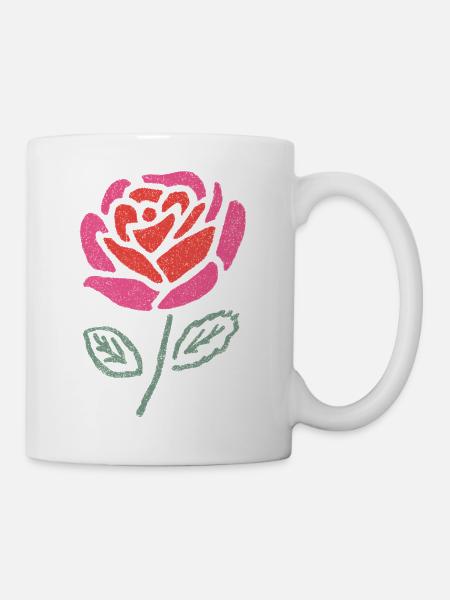 Wasserrose Farbexplosion - Tasse - Weiß