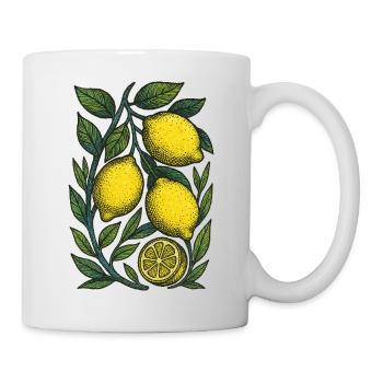 Lemon Branch Botanischer Druck - Tasse - Weiß - Rechts
