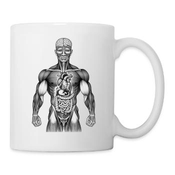 HAPPY ANATOMY - black & white - Mug - white - Right