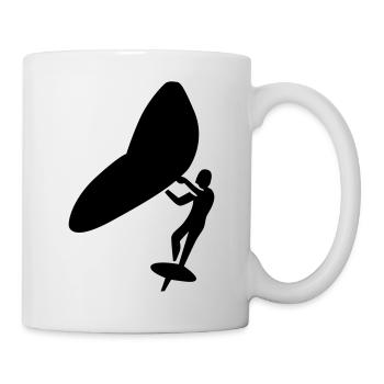 Wingfoil minimalistic logo - Tasse - Weiß - Rechts