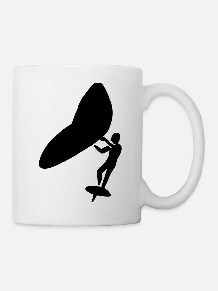 Wingfoil minimalistic logo - Tasse - Weiß
