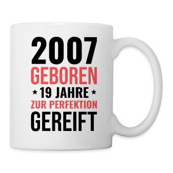 2007 Born – 19 years matured to perfection - Mug - white - Right
