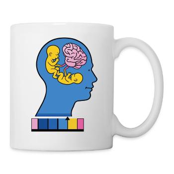 TWIN IN MY MIND - nice people - Mug - white - Right