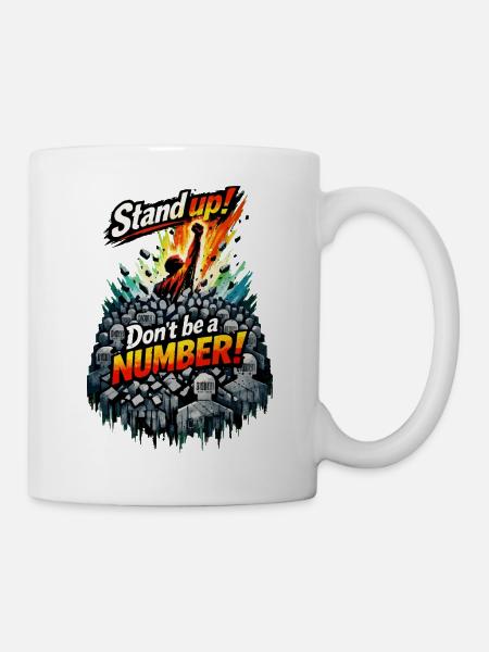 Steh auf! Sei keine Nummer! - Tasse - Weiß
