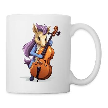 Unicorn Cellospielerin - Tasse - Weiß - Rechts