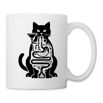 katze verdauung - Tasse - Weiß - Rechts