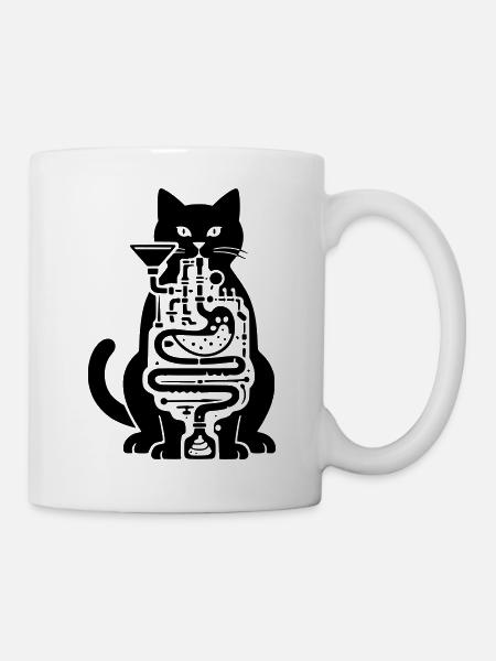 katze verdauung - Tasse - Weiß