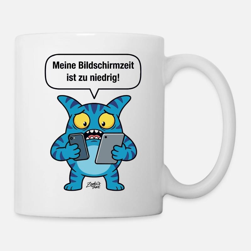 Screen time too low! Zooki Mobile Phone Addiction - Mug - white