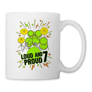 Loud And Proud 7 Drums - Mug - white - Right