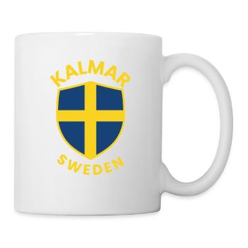 Kalmar Schweden Schildemblem - Tasse - Weiß - Rechts