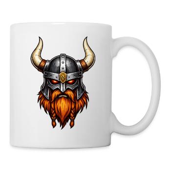 Wikinger Krieger Helm - Tasse - Weiß - Rechts