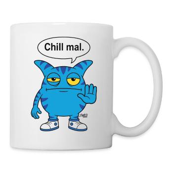 Chill mal - Dicton drôle de Zooki Monster - Mug blanc - blanc - Droite