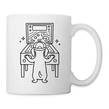 Dackel Flipper Pinball Kinder Personalisierbar  - Tasse - Weiß - Rechts
