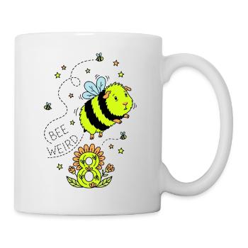 Bee Weird 8. Geburtstag Meerschweinchen Biene - Tasse - Weiß - Rechts