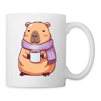 Gemütliche niedliche Kapybara – Kawaii-Tier - Tasse - Weiß - Rechts