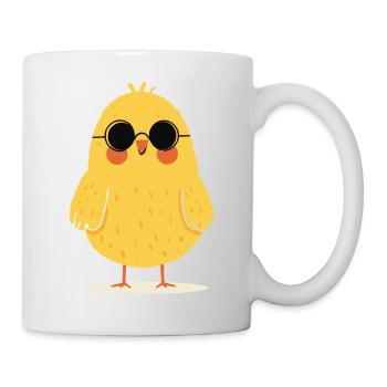 Chick with sunglasses - Mug - white - Right