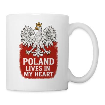 Polen lebt in meinem Herzen Weißer Adler Polska - Tasse - Weiß - Rechts