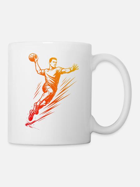 Kurz und klar Handball für Männer - Tasse - Weiß