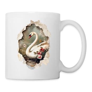 Schwan - Tasse - Weiß - Rechts