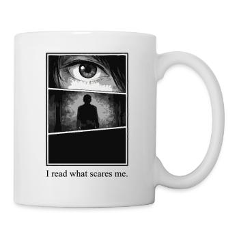 I read what scares me – Manga Horror Motiv - Mug - white - Right