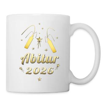 Abitur 2026 Goldglanz Design Abi 2026 Matura - Tasse - Weiß - Rechts