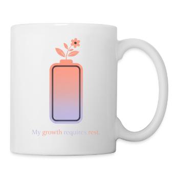 My Growth Requires Rest – Selfcare Design - Mug - white - Right