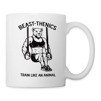 Train like a beast - Löwin - Fitness - Workout - Mug - white - Right