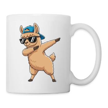 Art de dessin animé Dapping Cool Lama Sunglass - Mug blanc - blanc - Droite