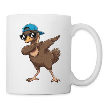 Cool Dabbing Emu Sunglasses Cartoon-Kunst - Tasse - Weiß - Rechts