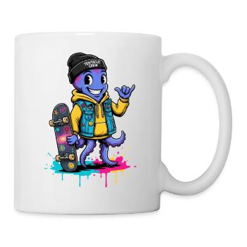 Tentakel Skate Crew Cartoon - Tasse - Weiß - Rechts