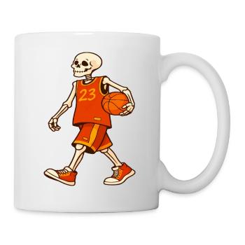 Skeleton Hoops en maillot orange - Mug blanc - blanc - Droite