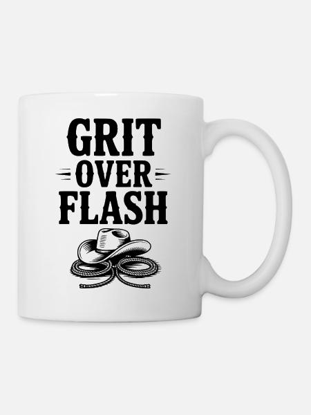 Grit über Flash - Tasse - Weiß
