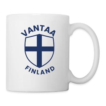 Vantaa-Schild Finnlands - Tasse - Weiß - Rechts