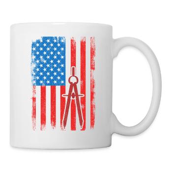 USA Patriotic Architect - Mug - white - Right