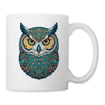 Colorful owl - Mug - white - Right