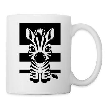 Niedliches Zebra - Tasse - Weiß - Rechts