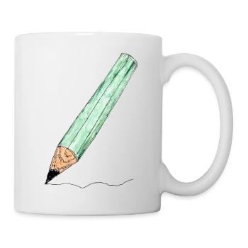 Mint Green Pencil - Sketch - Mug - white - Right
