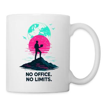 Télétravail Pas de bureau pas de limite - Mug blanc - blanc - Droite